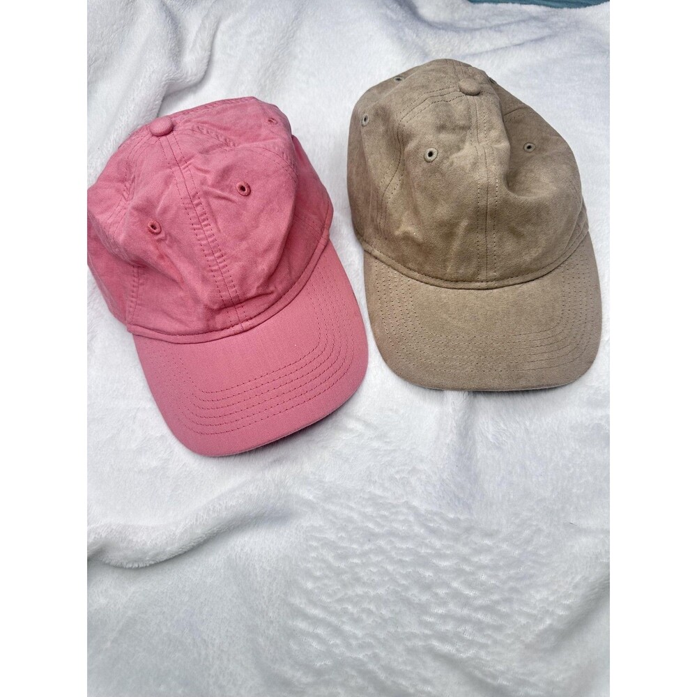 Goodfellow & Co Hat Baseball Cap Strap Back Mens One Size Pink Tan 2 Pack